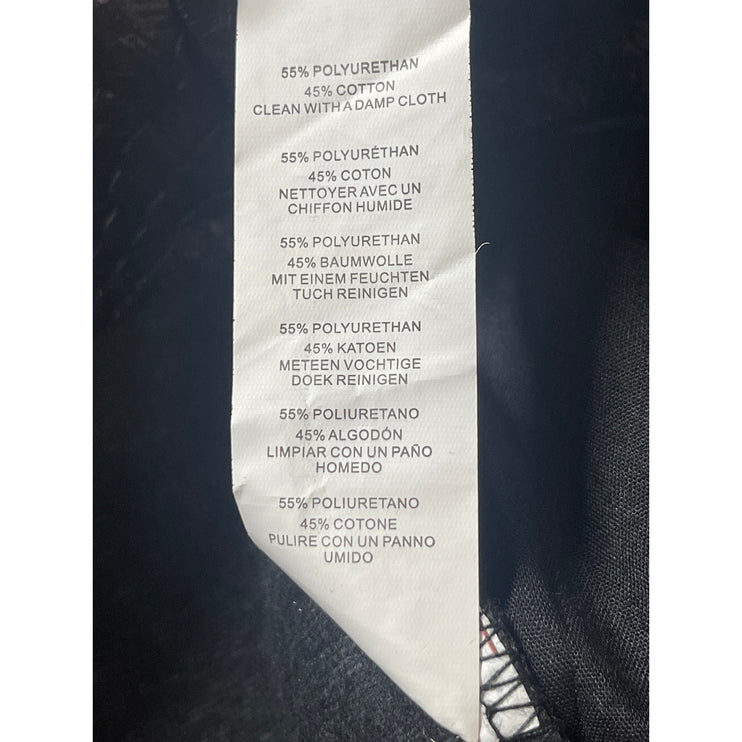 Nasty Gal Women's Faux Vegan Croc Leather High Waist Straight Trousers Pants 2