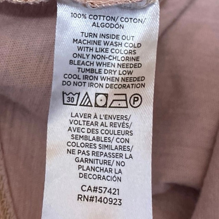 Ann Taylor Loft Women's Bronze Metallic Short Sleeve Pocket Tee T-Shirt Top XL