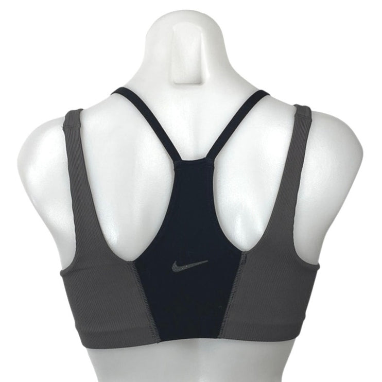Nike Indy Dri Fit Light Support Non Padded Black Athletic Crop Top Sports Bra XS