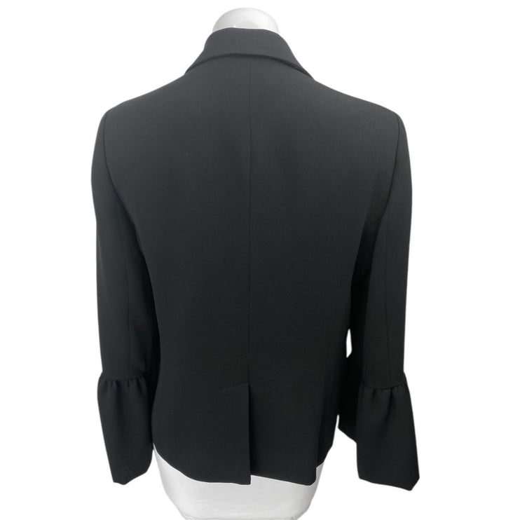 Mango Suit Women's Black Flared Long Sleeve Notch Lapel Blazer Coat Jacket Sz M