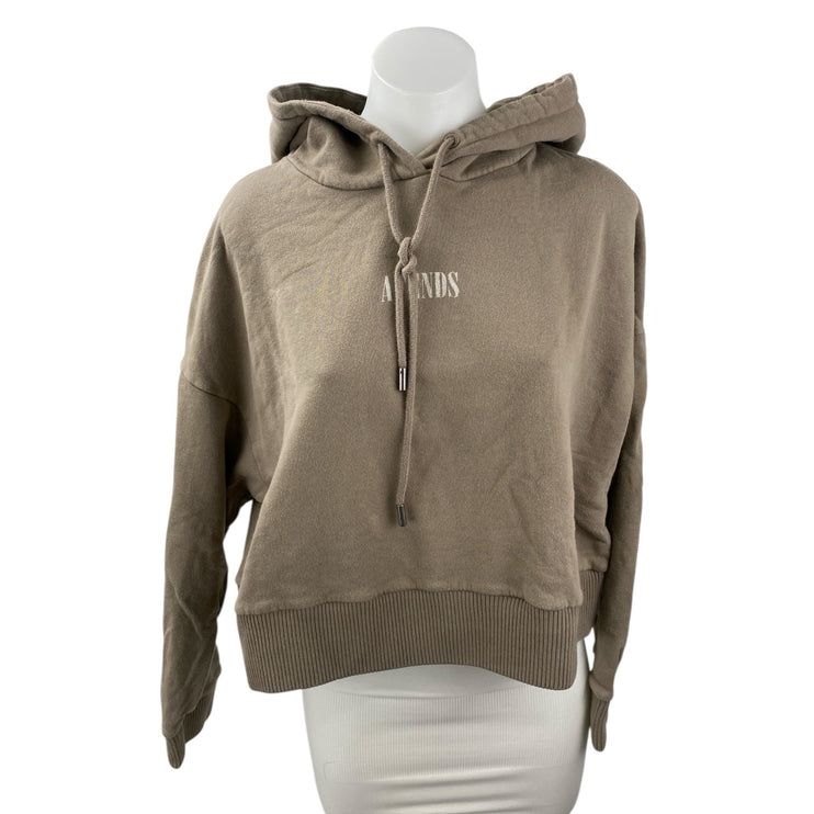 Afends Brown Long Sleeve Activewear Sports Hoodie Sweatshirt Sweater Top Size M