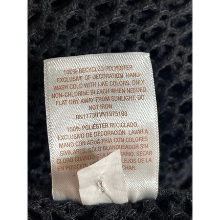 Shade & Shore Women's Black Mesh Sheer Crochet High Rise Beach Cover Up Pants M