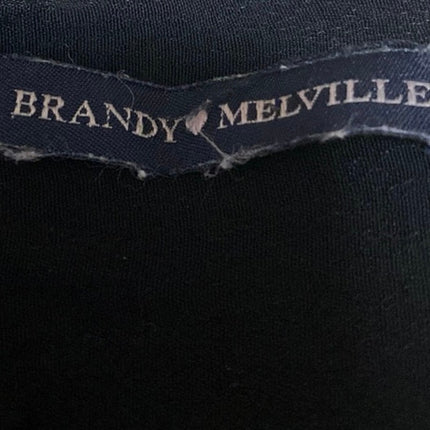 Brandy Melville Women's Black Sleeveless Cami Camisole Tie Back Crop Tank Top S