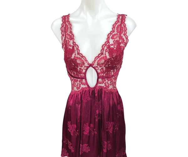chinese dress ladies For Love & Lemons Purple Floral Lace Silk Satin Sleeveless Mini Slip D –  Brie