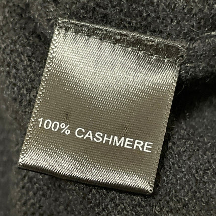 Qi 100% Cashmere Women's Black Short Sleeves Crewneck Basic Tee T-shirt Top Sz M