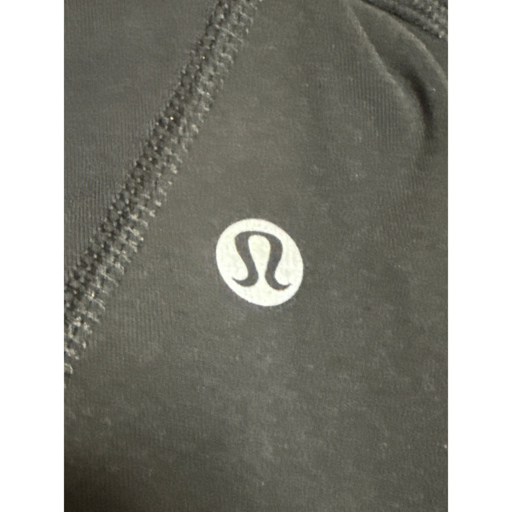 Lululemon Women's Black Mid Rise Crop Yoga Gym Athletic Leggings Pants Size S