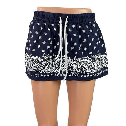NEW Edikted Hidi Bandana Paisley High Rise Mini Wide Leg Flare A-Line Skirt XS