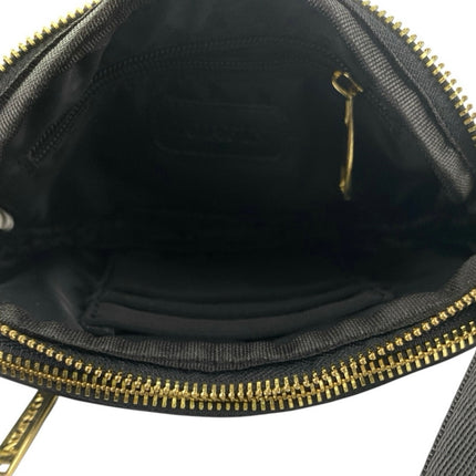 Zorfin Women's Black Crossbody Purse Pouch Nylon Waist Belt Bag Fanny Pack OS