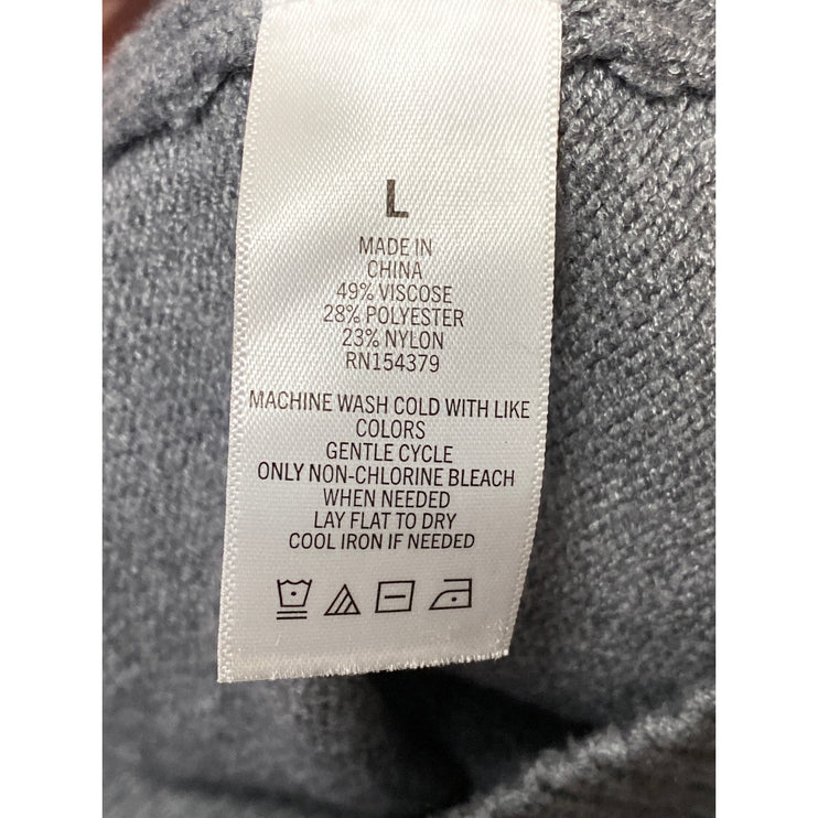 Aeropostale Women's Gray High Waisted Rib Knit Trim Flare Yoga Lounge Pants Sz L