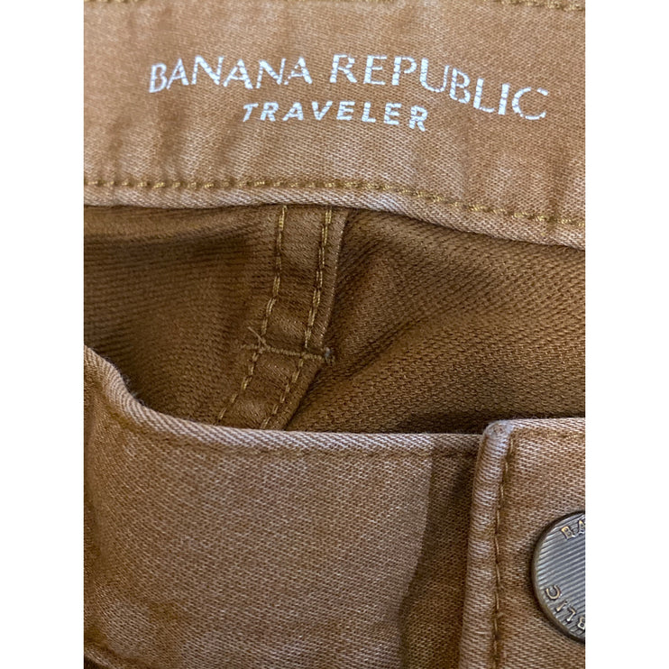 Banana Republic Brown High Waisted Straight Leg Chino Khaki Trousers Pants 32x30