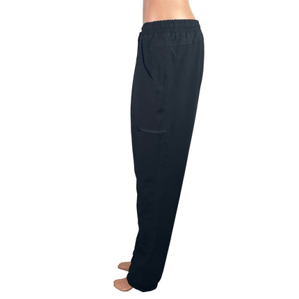 Eddie Bauer Women's Black Elastic High Waist Wide Leg Lounge Trousers Pants Sz S