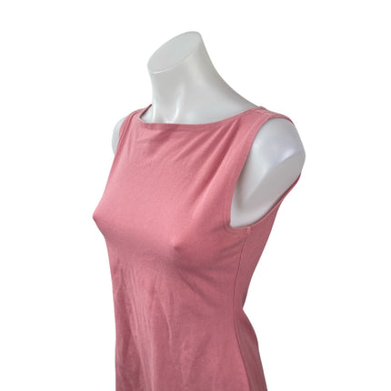 Reformation Pink Sleeveless Boat Neck Stretch Casual Flare A Line Mini Dress S