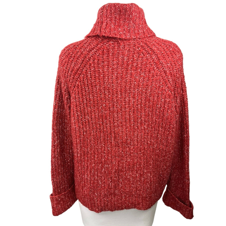 Cotton Candy LA Red Turtleneck Long Sleeve Cozy Pullover Sweater Top Size S/M