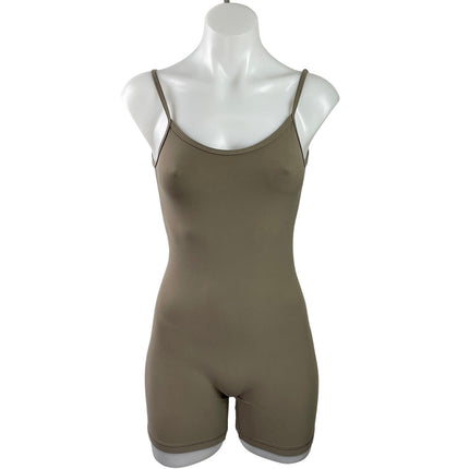 Aritzia Golden Gray Brown Sleeveless Cami One Piece Bodysuit Jumpsuit Romper XS