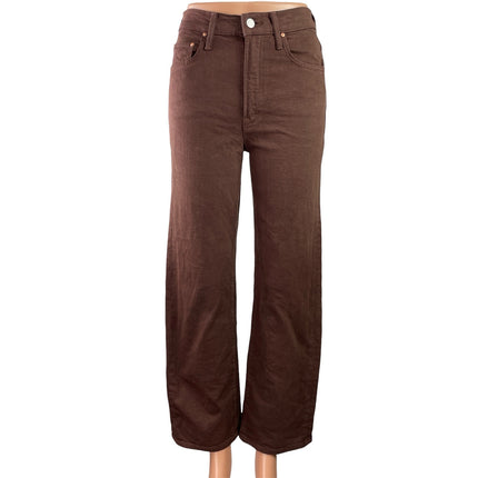 Mother Superior Women's Brown High Waisted Wide Leg Denim Jeans Pants Size 24