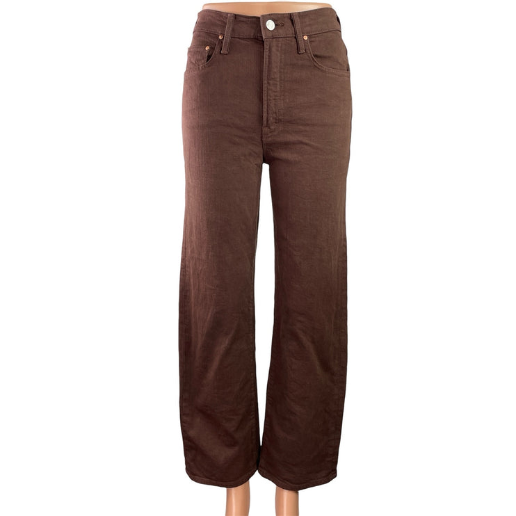 Mother Superior Women's Brown High Waisted Wide Leg Denim Jeans Pants Size 24