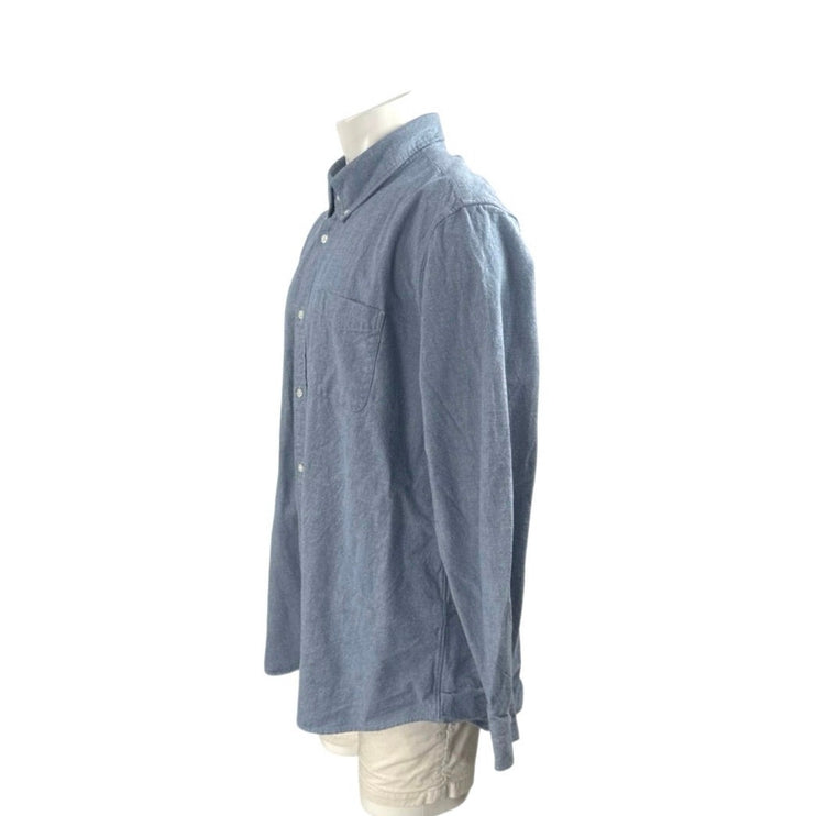 GAP Oxford Mens Light Blue Collared Long Sleeve Casual Button Down Shirt Top XXL