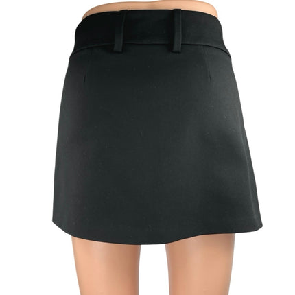 Zara Women's Black High Waisted Stretch Zip Casual Mini Pencil Skirt Size S