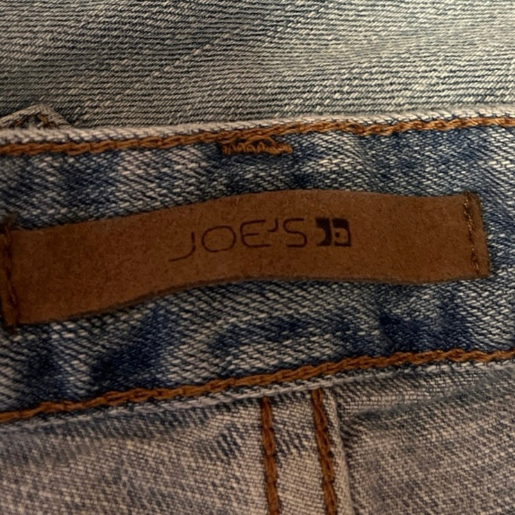 Joe's Billie Ankle Women's Blue Mid Rise Distressed Straight Denim Jeans Size 26