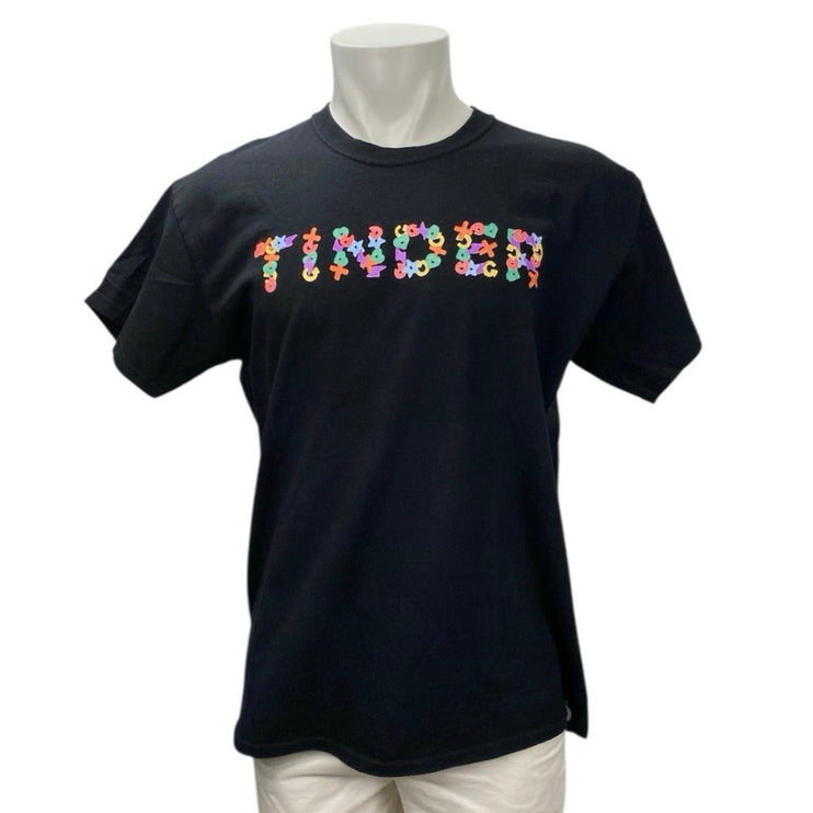 Tinder Mate Men's Black Crewneck Short Sleeve Graphic Print Tee T-shirt Top Sz L