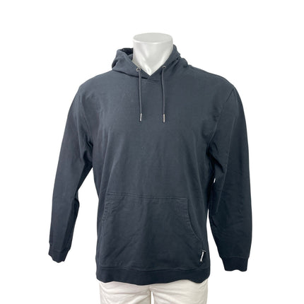 Earbottom Men's Black Long Sleeve Pullover Hoodie Hooded Sweatshirt Top Size L