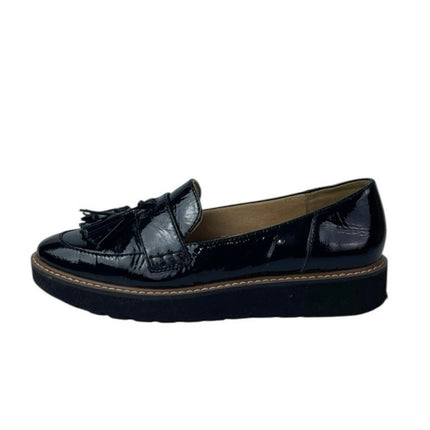 Naturalizer August Womens Black Patent Leather Tassels Slip On Loafers Shoes 8.5