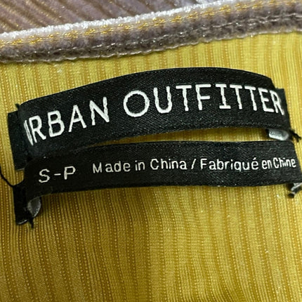 Urban Outfitters Brown Velvet Velour Ribbed Square Neck Sleeveless Crop Top S