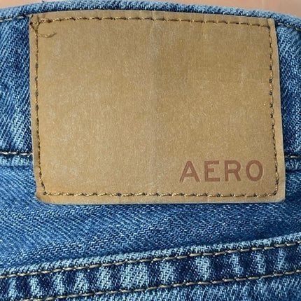 Aeropostale Women's Blue High Rise Palazzo Wide Leg Baggy Denim Jeans Size 8