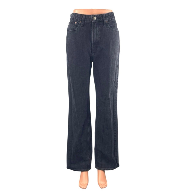 Abercrombie & Fitch The 90s Relaxed High Rise Curve Love Black Denim Jeans Sz 26