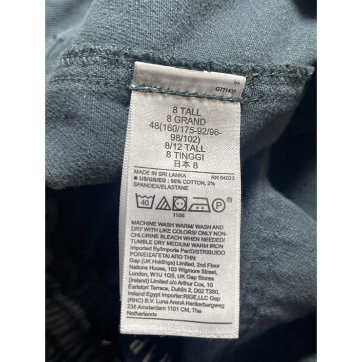 Gap Women's Black High Waisted Straight Leg Carpenter Trousers Pants Size 8 Tall