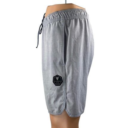 Vissla Breakers Men's Gray Elastic Waist Drawstring Stretch Swim Board Shorts M