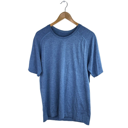 Lululemon Metal Vent Tech Men's Blue Short Sleeve Pullover Tee T-Shirt Top Sz L
