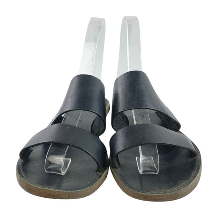 Madewell The Boardwalk Women's Black Dual Strap Slip On Slides Flat Sandals 5.5