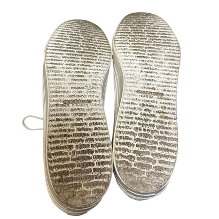 Steve Madden Womens White 2 Star Glitter Low Top Platform Sneakers Shoes Size 41