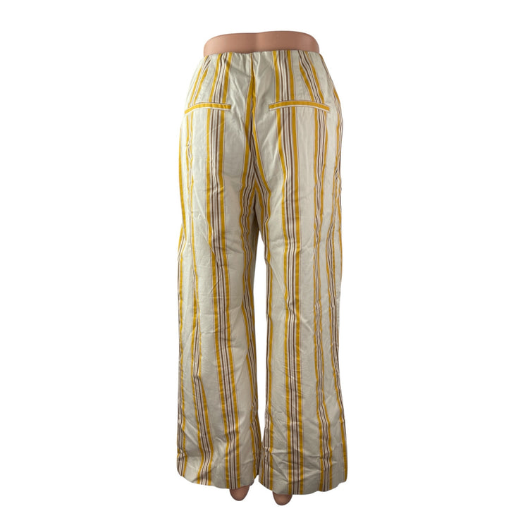 Abercrombie & Fitch Women's Stripe High Rise Palazzo Wide Leg Trousers Pants S