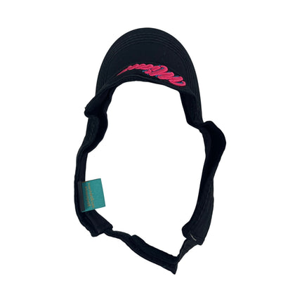 Freestyle Women's Black Miami Pink Embroidered  Strap Sun Visor OS