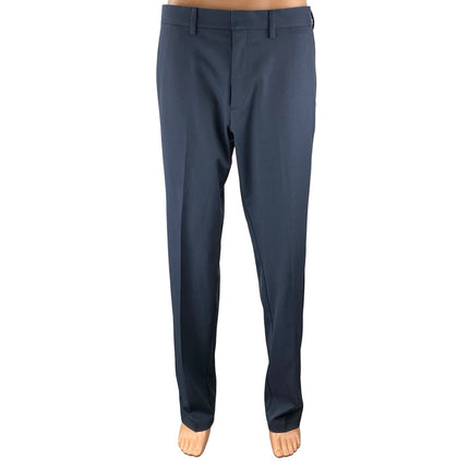 Kenneth Cole Reaction Blue High Rise Straight Chino Trousers Dress Pants 34X32