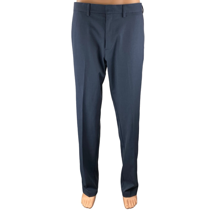 Kenneth Cole Reaction Blue High Rise Straight Chino Trousers Dress Pants 34X32