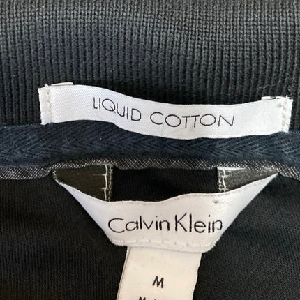 Calvin Klein Men's Black Liquid Cotton Golf Short Sleeve Polo Shirt Top Size M