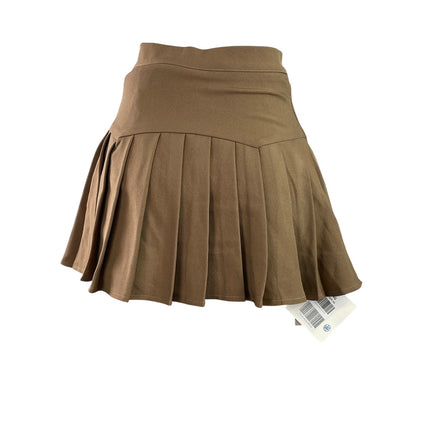 NEW J.Ing Tan High Waisted Pleated Flare A Line Mini Skirt Skort Shorts Size XS
