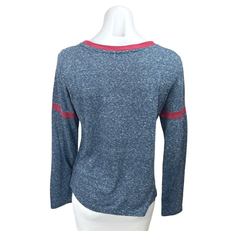 Harry Potter Gryffindor House Women's Blue Long Sleeve Pullover Tee Shirt Top M