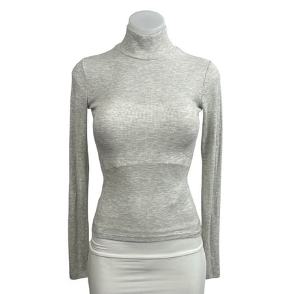 Abercrombie & Fitch Gray Ribbed Turtleneck Long Sleeve Sweatshirt Sweater Top XS