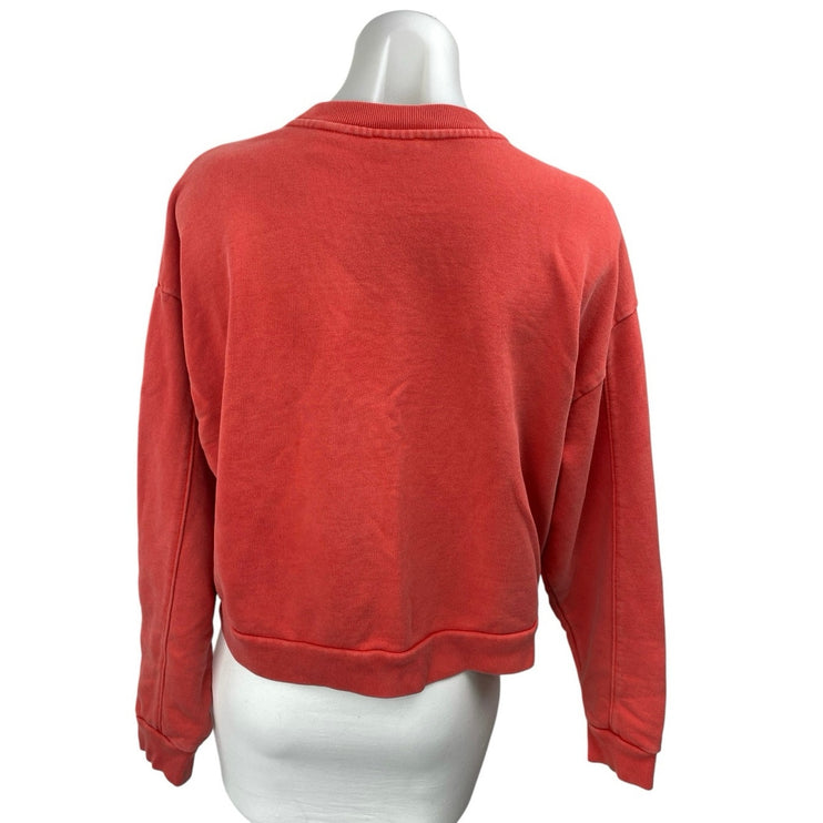 Levi's Women's Red Embroidered Logo Long Sleeve Crewneck Sweatshirt Top Size XS