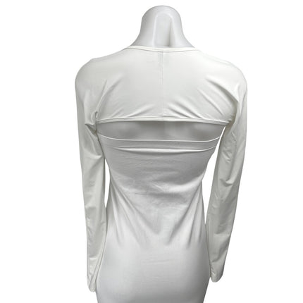 Princess Polly Moran White 2 Piece Long Sleeve Bolero Mini Bodycon Dress Size 2