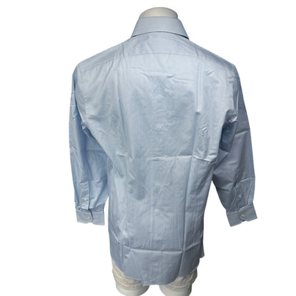 M. Bardelli Milano Blue White Striped Long Sleeve Button Down Dress Shirt 43/17