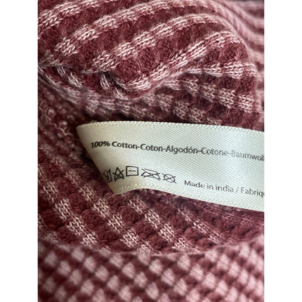 Free People FP One Wesley Maroon Waffle Knit Lace Long Sleeve Thermal Sweater M