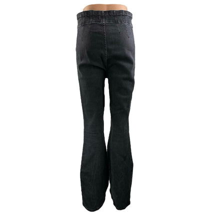 Free People We The Free Black High Waisted Flare Bootcut Denim Jeans Size 31