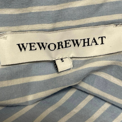 WeWoreWhat Women's Blue Striped Pocket Long Sleeve Button Down Shirt Top Size S