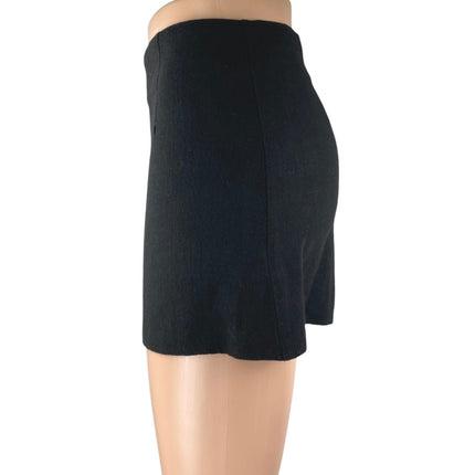 Princess Polly Women's Black Linen Cotton Zipper Mini Straight Pencil Skirt Sz 4