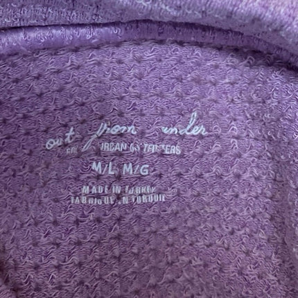 Urban Outfitters Purple Sleeveless Waffle Knit Racerback Mock Neck Crop Top M/L